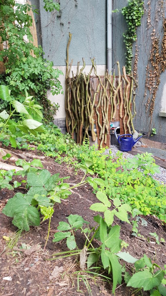 Die Wassertanke im WG-Garten